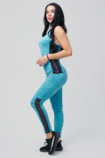 Купить Спортивный костюм для фитнеса женский голубого цвета 21130Gl, фото 5