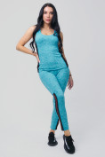 Купить Спортивный костюм для фитнеса женский голубого цвета 21130Gl, фото 9