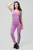 Купить Спортивный костюм для фитнеса женский фиолетового цвета 21130F