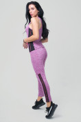 Купить Спортивный костюм для фитнеса женский фиолетового цвета 21130F, фото 3