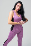 Купить Спортивный костюм для фитнеса женский фиолетового цвета 21130F, фото 8