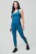 Купить Спортивный костюм для фитнеса женский синего цвета 21130S, фото 2