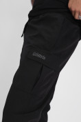 Купить Утепленные спортивные брюки мужские черного цвета 21132Ch, фото 13