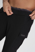 Купить Утепленные спортивные брюки мужские черного цвета 21132Ch, фото 14