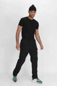 Купить Утепленные спортивные брюки мужские черного цвета 21132Ch, фото 3