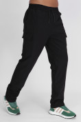 Купить Утепленные спортивные брюки мужские черного цвета 21132Ch, фото 7