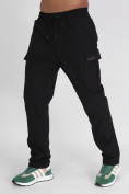 Купить Утепленные спортивные брюки мужские черного цвета 21132Ch, фото 8