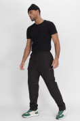 Купить Утепленные спортивные брюки мужские темно-серого цвета 21132TC, фото 2