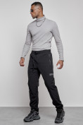 Купить Брюки утепленный мужской зимние спортивные черного цвета 21133Ch, фото 2