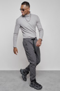 Купить Брюки утепленный мужской зимние спортивные серого цвета 21133Sr, фото 13