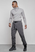 Купить Брюки утепленный мужской зимние спортивные серого цвета 21133Sr, фото 2
