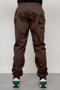 Купить Брюки утепленный мужской зимние спортивные темно-коричневого цвета 21135TK, фото 11
