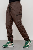 Купить Брюки утепленный мужской зимние спортивные темно-коричневого цвета 21135TK, фото 9