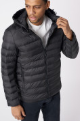 Купить Куртки мужские стеганная с капюшоном черного цвета 21225Ch, фото 12