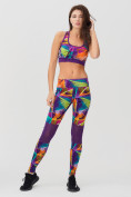 Купить Спортивный костюм для фитнеса женский фиолетового цвета 212903F