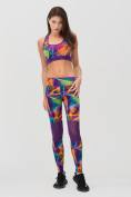 Купить Спортивный костюм для фитнеса женский фиолетового цвета 212903F, фото 2