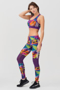 Купить Спортивный костюм для фитнеса женский фиолетового цвета 212903F, фото 3