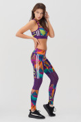 Купить Спортивный костюм для фитнеса женский фиолетового цвета 212903F, фото 5
