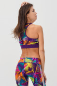 Купить Спортивный костюм для фитнеса женский фиолетового цвета 212903F, фото 9