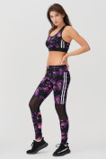 Купить Спортивный костюм для фитнеса женский темно-фиолетового цвета 212903TF