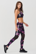 Купить Спортивный костюм для фитнеса женский темно-фиолетового цвета 212903TF, фото 3