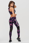 Купить Спортивный костюм для фитнеса женский темно-фиолетового цвета 212903TF, фото 4