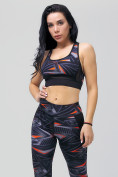 Купить Спортивный костюм для фитнеса женский темно-серого цвета 212904TC, фото 6