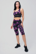 Купить Спортивный костюм для фитнеса женский темно-фиолетового цвета 212904TF, фото 2