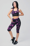 Купить Спортивный костюм для фитнеса женский темно-фиолетового цвета 212904TF, фото 3