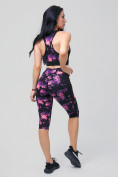 Купить Спортивный костюм для фитнеса женский темно-фиолетового цвета 212904TF, фото 5