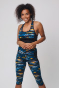 Купить Спортивный костюм для фитнеса женский синего цвета 212904S, фото 5