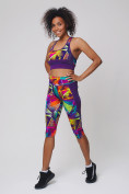 Купить Спортивный костюм для фитнеса женский фиолетового цвета 212904F
