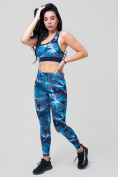 Купить Спортивный костюм для фитнеса женский голубого цвета 212906Gl, фото 3