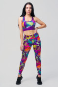 Купить Спортивный костюм для фитнеса женский фиолетового цвета 212906F, фото 3