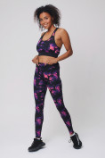 Купить Спортивный костюм для фитнеса женский темно-фиолетового цвета 212906TF, фото 3