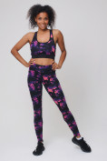 Купить Спортивный костюм для фитнеса женский темно-фиолетового цвета 212906TF, фото 7