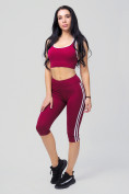 Купить Спортивный костюм для фитнеса женский бордового цвета 212908Bo, фото 2