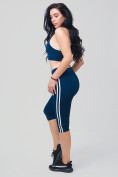 Купить Спортивный костюм для фитнеса женский темно-синего цвета 212908TS, фото 4