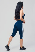 Купить Спортивный костюм для фитнеса женский темно-синего цвета 212908TS, фото 5