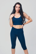 Купить Спортивный костюм для фитнеса женский темно-синего цвета 212908TS, фото 7