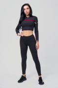 Купить Спортивный костюм для фитнеса женский черного цвета 212912Ch