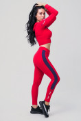 Купить Спортивный костюм для фитнеса женский красного цвета 212912Kr, фото 8