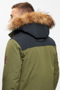 Купить Куртка зимняя MTFORCE мужская удлиненная с мехом цвета хаки 2155-1Kh, фото 10