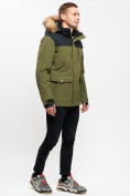 Купить Куртка зимняя MTFORCE мужская удлиненная с мехом цвета хаки 2155-1Kh, фото 5