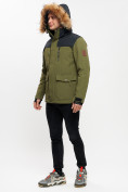 Купить Куртка зимняя MTFORCE мужская удлиненная с мехом цвета хаки 2155-1Kh, фото 8