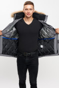 Купить Куртка зимняя MTFORCE мужская удлиненная с мехом серого цвета 2155-1Sr, фото 10