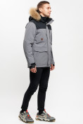Купить Куртка зимняя MTFORCE мужская удлиненная с мехом серого цвета 2155-1Sr, фото 4