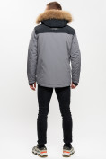 Купить Куртка зимняя MTFORCE мужская удлиненная с мехом серого цвета 2155-1Sr, фото 5
