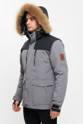 Купить Куртка зимняя MTFORCE мужская удлиненная с мехом серого цвета 2155-1Sr, фото 7