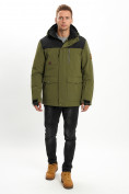 Купить Молодежная зимняя куртка мужская хаки цвета 2155Kh, фото 2